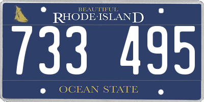 RI license plate 733495