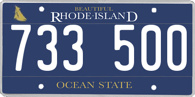 RI license plate 733500
