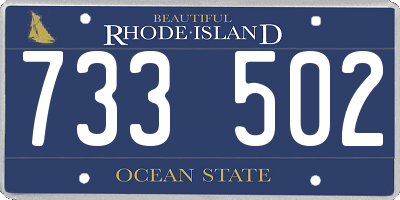 RI license plate 733502