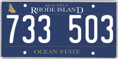 RI license plate 733503