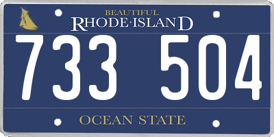 RI license plate 733504