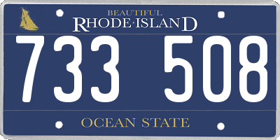 RI license plate 733508