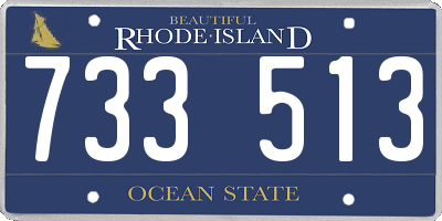 RI license plate 733513