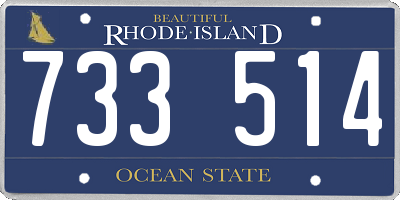 RI license plate 733514