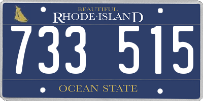 RI license plate 733515