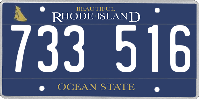 RI license plate 733516
