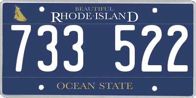 RI license plate 733522