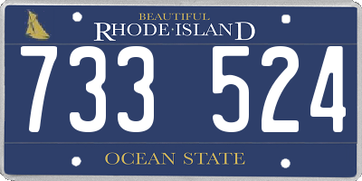 RI license plate 733524