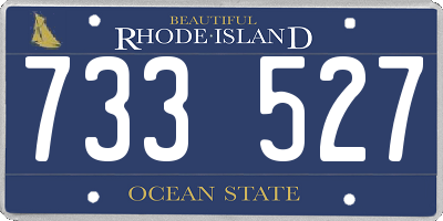 RI license plate 733527