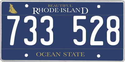 RI license plate 733528