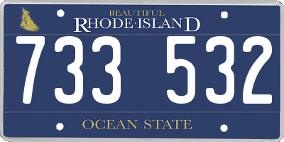 RI license plate 733532