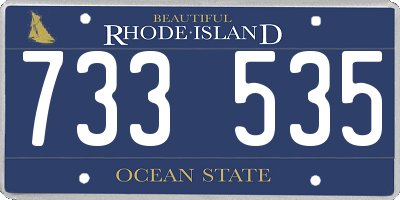 RI license plate 733535