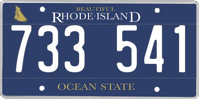 RI license plate 733541