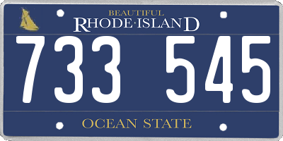 RI license plate 733545