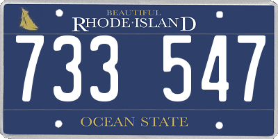 RI license plate 733547