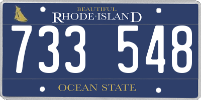 RI license plate 733548