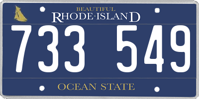 RI license plate 733549