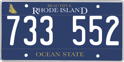 RI license plate 733552