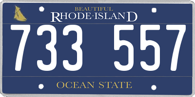 RI license plate 733557