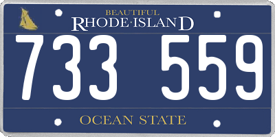 RI license plate 733559