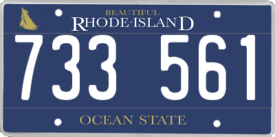 RI license plate 733561