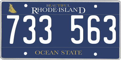 RI license plate 733563