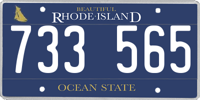 RI license plate 733565