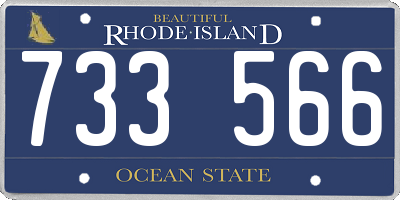 RI license plate 733566