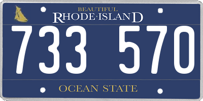 RI license plate 733570