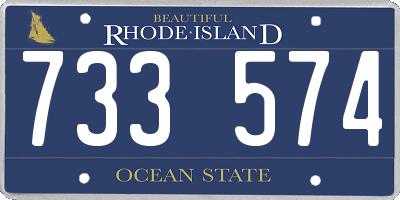RI license plate 733574