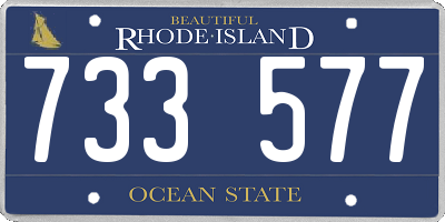 RI license plate 733577