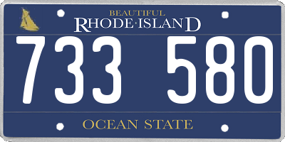 RI license plate 733580