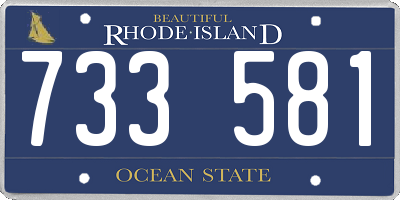 RI license plate 733581