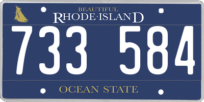 RI license plate 733584