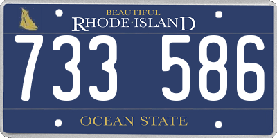 RI license plate 733586