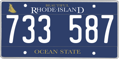 RI license plate 733587