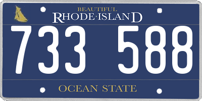 RI license plate 733588