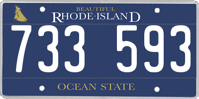 RI license plate 733593