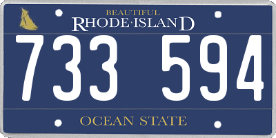 RI license plate 733594