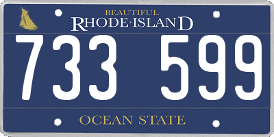 RI license plate 733599