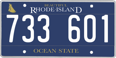 RI license plate 733601