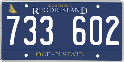 RI license plate 733602