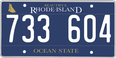 RI license plate 733604