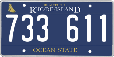 RI license plate 733611
