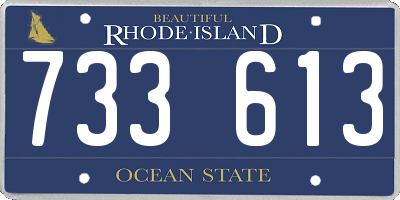 RI license plate 733613
