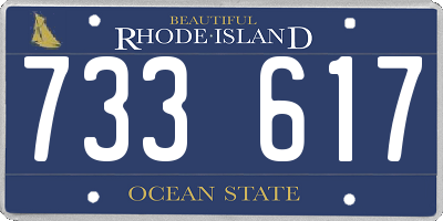 RI license plate 733617