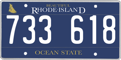 RI license plate 733618