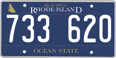 RI license plate 733620