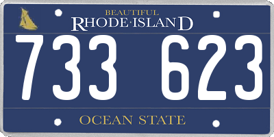 RI license plate 733623