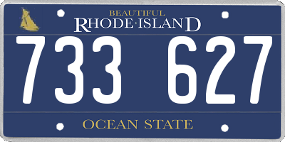 RI license plate 733627